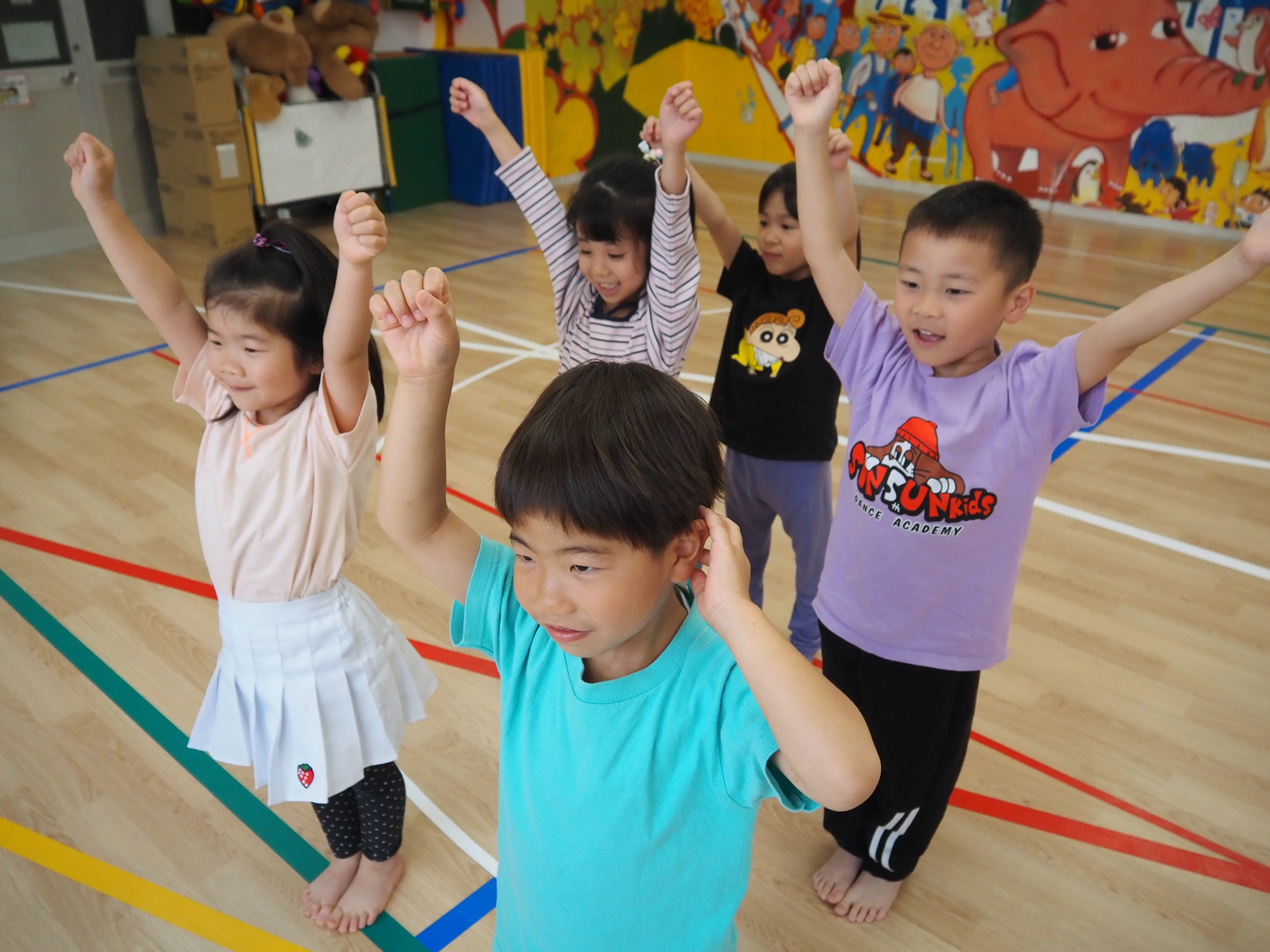 朝の体操の様子（幼児）