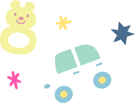 車とおもちゃのイラスト